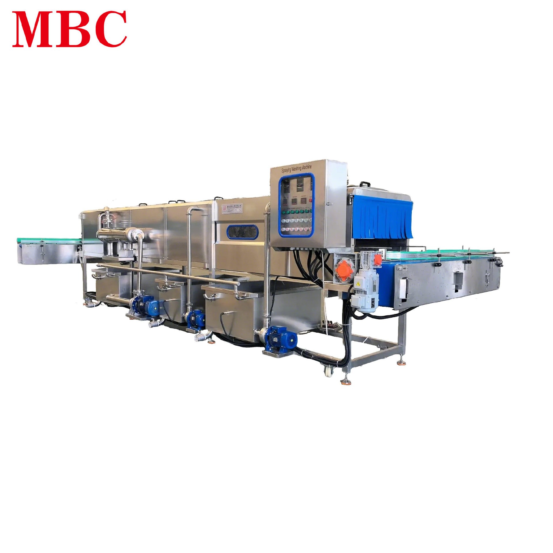 Continuous pasteurization cooling line